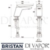 Bristan Sail Basin Mixer Clicker Waste Tap Dimensions
